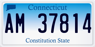 CT license plate AM37814
