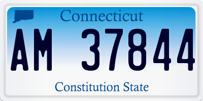 CT license plate AM37844