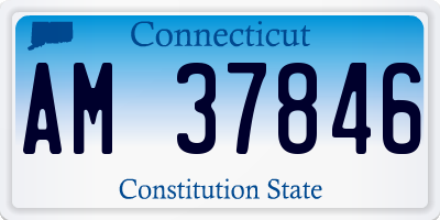 CT license plate AM37846