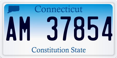 CT license plate AM37854