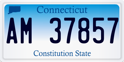 CT license plate AM37857