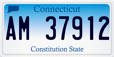 CT license plate AM37912