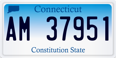 CT license plate AM37951