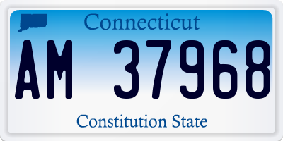 CT license plate AM37968