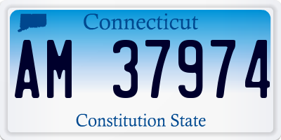 CT license plate AM37974