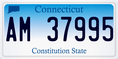 CT license plate AM37995