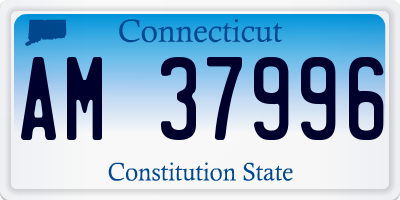 CT license plate AM37996