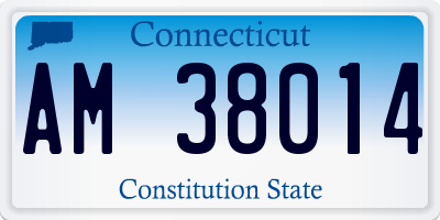 CT license plate AM38014