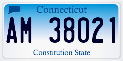 CT license plate AM38021