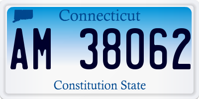 CT license plate AM38062