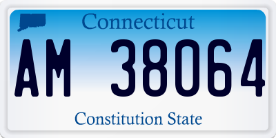 CT license plate AM38064