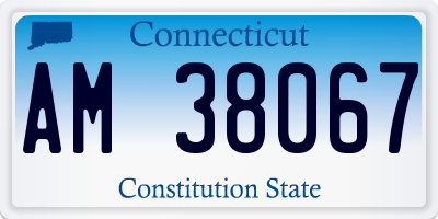 CT license plate AM38067