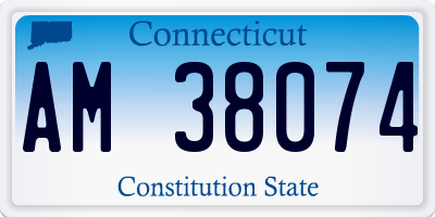 CT license plate AM38074