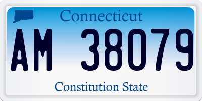 CT license plate AM38079