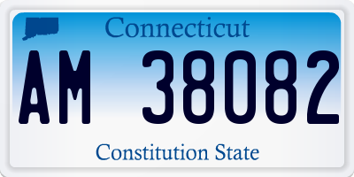 CT license plate AM38082