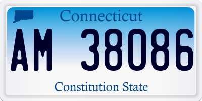 CT license plate AM38086
