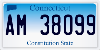 CT license plate AM38099