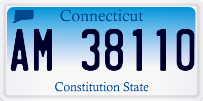 CT license plate AM38110