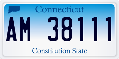 CT license plate AM38111