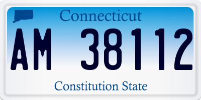 CT license plate AM38112