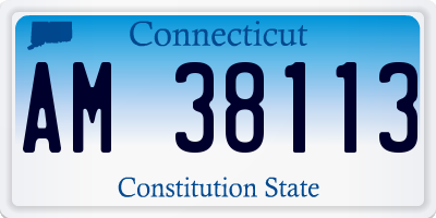 CT license plate AM38113