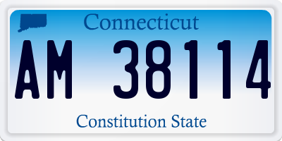 CT license plate AM38114