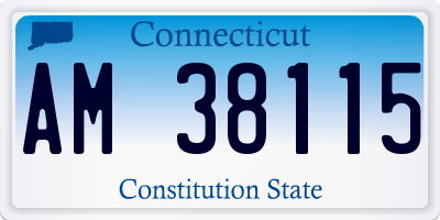 CT license plate AM38115