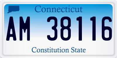 CT license plate AM38116