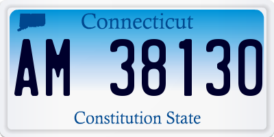 CT license plate AM38130
