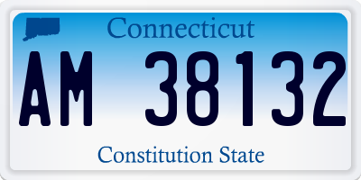 CT license plate AM38132