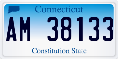 CT license plate AM38133