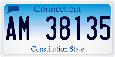 CT license plate AM38135