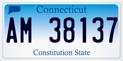 CT license plate AM38137