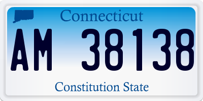 CT license plate AM38138
