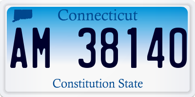 CT license plate AM38140