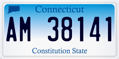 CT license plate AM38141