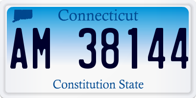 CT license plate AM38144