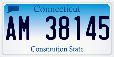 CT license plate AM38145