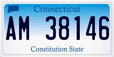 CT license plate AM38146