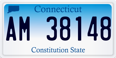 CT license plate AM38148