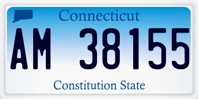 CT license plate AM38155