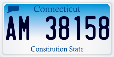 CT license plate AM38158