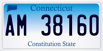 CT license plate AM38160