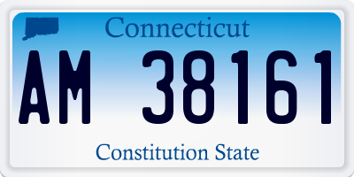 CT license plate AM38161