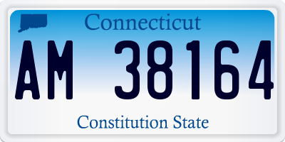 CT license plate AM38164