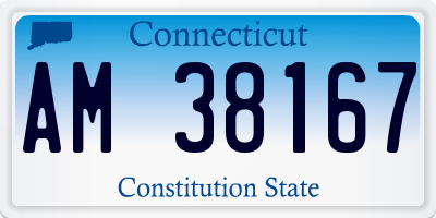 CT license plate AM38167