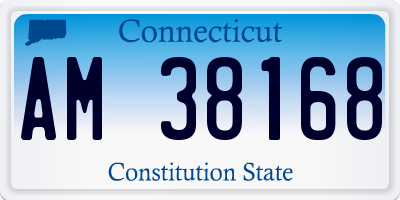 CT license plate AM38168