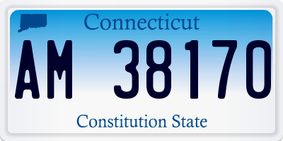 CT license plate AM38170