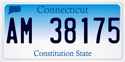 CT license plate AM38175