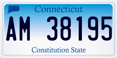 CT license plate AM38195